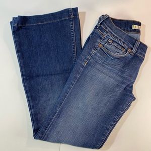 J Brand Bell Bottom Faded Denim Mid-Rise Size 25